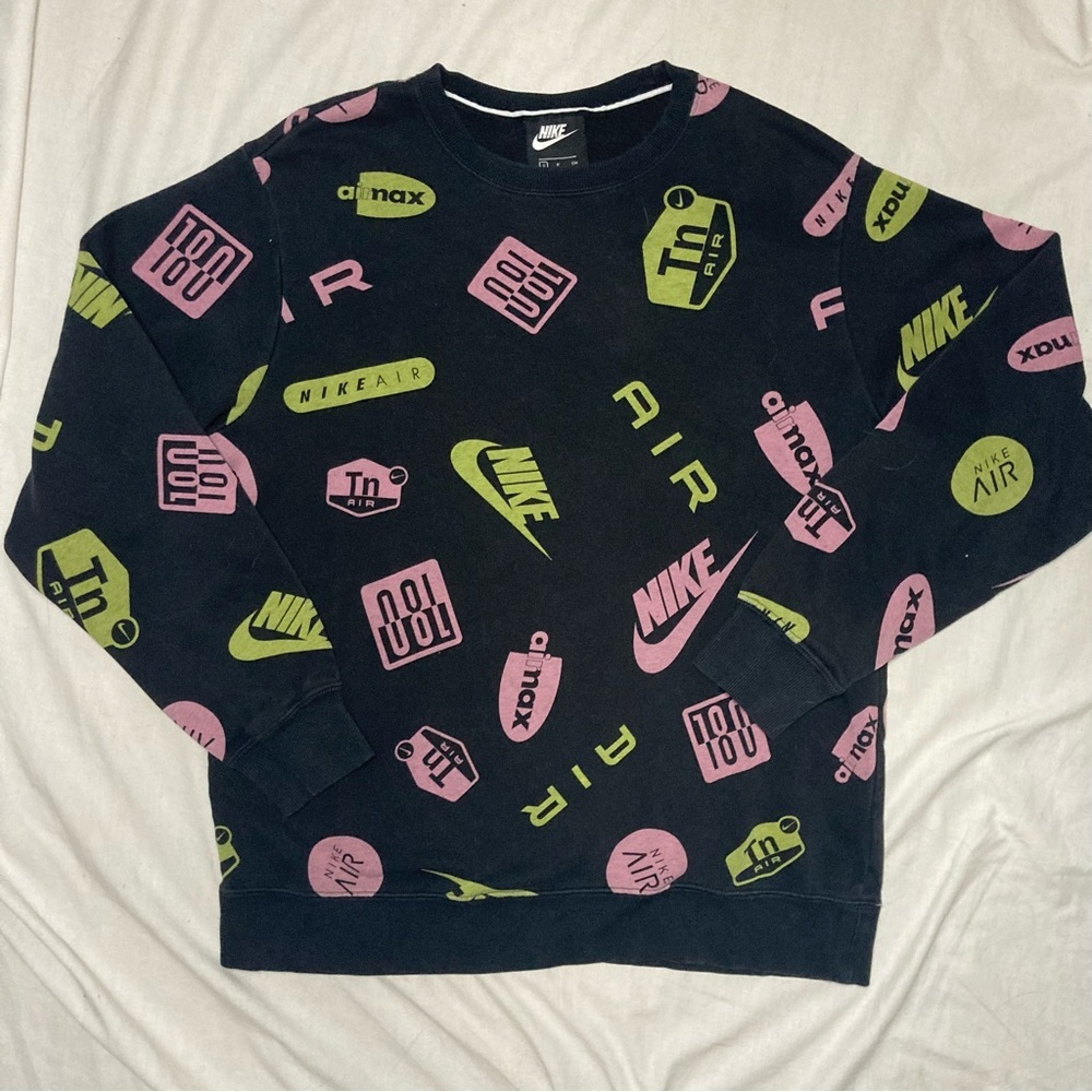 Nike Black Graphic Crewneck Sweatshirt Size Small Unisex